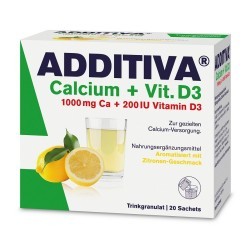 ADDITIVA Calciu 1000mg + D3 x 20pl - www.naturasanat.ro