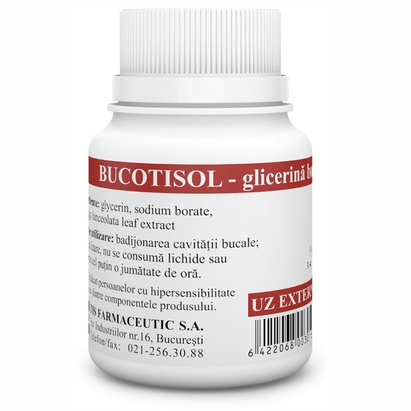 Bucotisol - glic.boraxata x 25ml (Tis) - www.naturasanat.ro