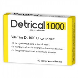 Detrical vitamina D 1000 UI, 60 comprimate, Zdrovit - www.naturasanat.ro
