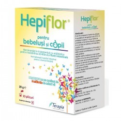 Hepiflor pentru bebelusi si copii, 10 plicuri, Terapia - www.naturasanat.ro