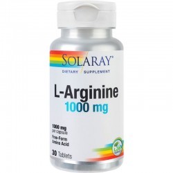 L-Arginine 1000 mg Solaray, 30 tablete, Secom - www.naturasanat.ro