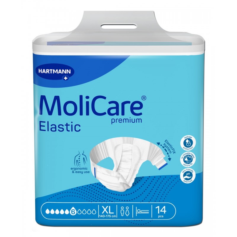 MoliCare Premium Elastic Scutece adulti 6 pic, marime XL, 14 bucati, Hartmann - www.naturasanat.ro