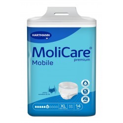 MoliCare Premium Mobile 6 picaturi - Chiloti adulti pentru incontinenta, marime XL, 14 buc, Hartmann - www.naturasanat.ro
