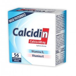 Calcidin, Calciu 600mg, 56 comprimate, Zdrovit - www.naturasanat.ro
