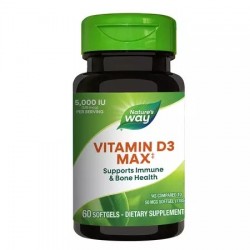 Vitamina D3 5000 UI Nature s Way, 60 capsule, Secom - www.naturasanat.ro