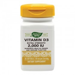 Vitamina D3 2000 UI Natures Way, 30 capsule, Secom - www.naturasanat.ro