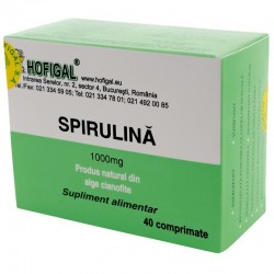 Spirulina 1000mg 40cpr (Hofigal) - www.naturasanat.ro