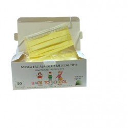 Masca tip II copii galbena x50buc - www.naturasanat.ro