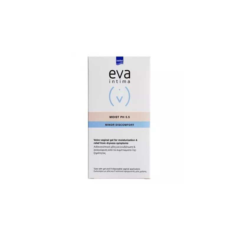 Gel vulvo-vaginal pentru uscaciune Eva Intima Moist pH 5.5, 9 aplicatoare vaginale - www.naturasanat.ro