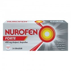 Nurofen Forte, 400 mg, 24 drajeuri, Reckitt Benkiser - www.naturasanat.ro