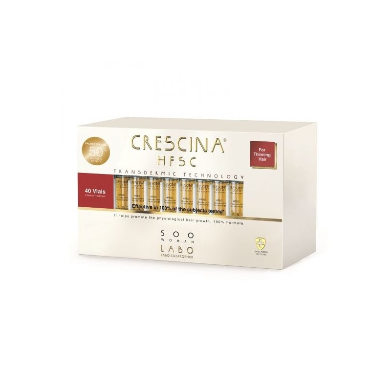 Tratament Crescina Hfsc Transdermic 500 Woman, 40 fiole, Labo - www.naturasanat.ro