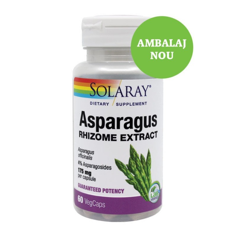Asparagus Solaray, 60 capsule, Secom - www.naturasanat.ro