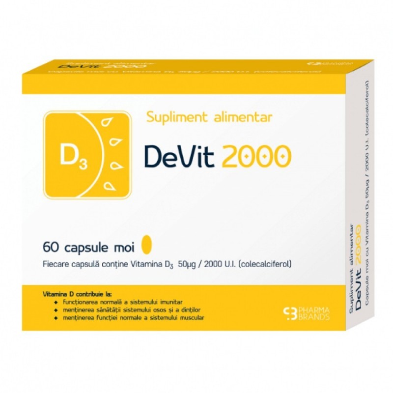 DeVit 2000, 60 capsule moi, Pharma Brands - www.naturasanat.ro