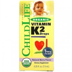 Vitamin K2 pentru copii 15 mcg Childlife Essentials, 7.5 ml Secom - www.naturasanat.ro