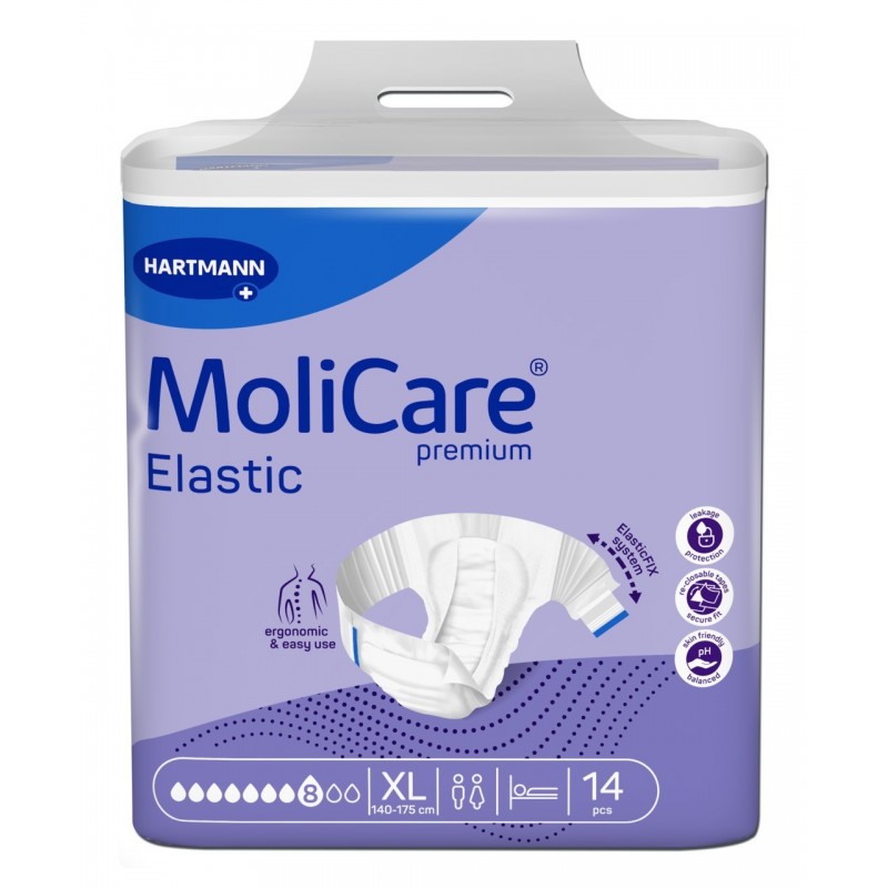 MoliCare Premium Elastic Scutece adulti 8 pic, XL, 14 bucati, Hartmann - www.naturasanat.ro