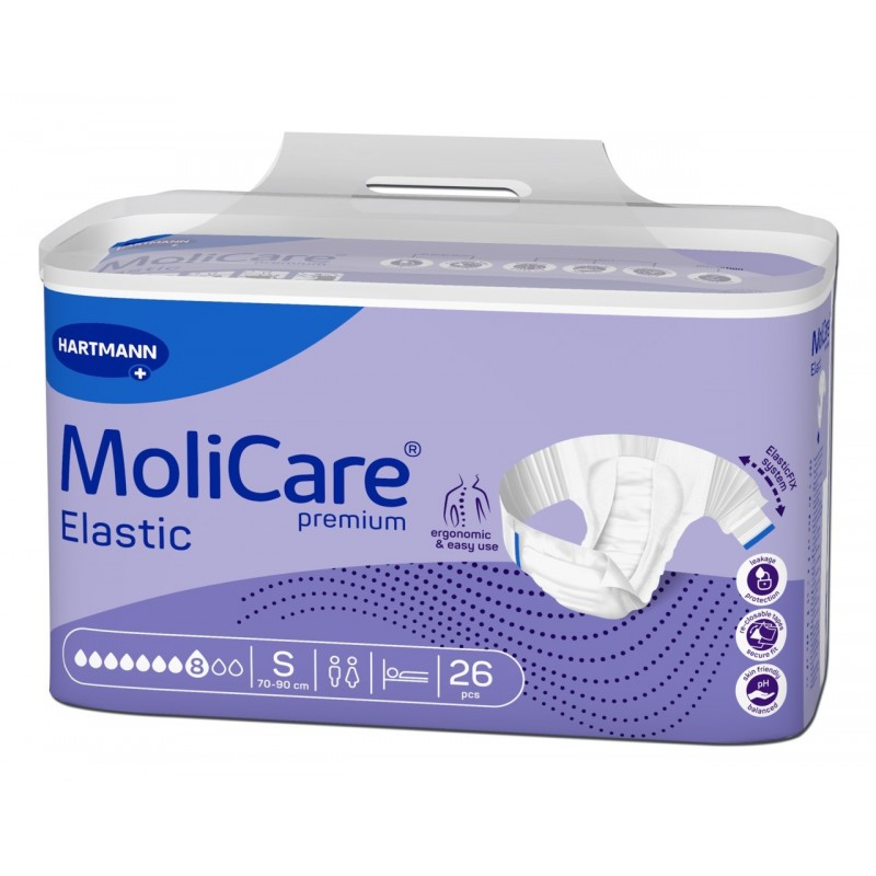 MoliCare Premium Elastic Scutece adulti 8 pic, S, set de 26 bucati, Hartmann - www.naturasanat.ro