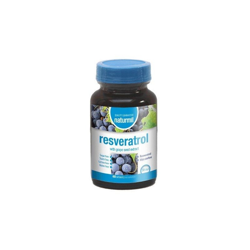 Resveratrol cu extract samburi de struguri x60cps Naturmil - www.naturasanat.ro
