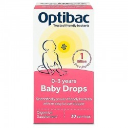 Probiotic picaturi sugari si copii, 0-3 ani, colici si imunitate, 10ml, Optibac - www.naturasanat.ro