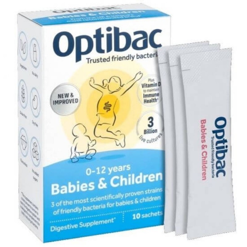 Probiotic pentru copii si sugari, 10 plicuri, Optibac - www.naturasanat.ro