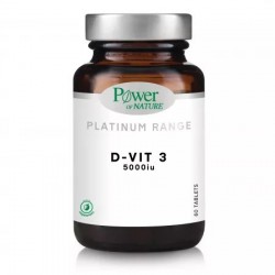 Vitamina D3 5000iu D-Vit3 Platinum, 60 tablete, Power of Nature - www.naturasanat.ro