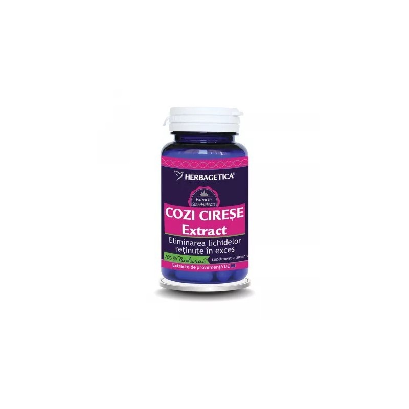 Cozi cirese extract, 30 capsule, Herbagetica - www.naturasanat.ro