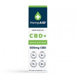 Ulei de canepa cu 500 mg CBD, 500 mg CBDA, 500 mg CBGA, 10 ml, HempAID - www.naturasanat.ro