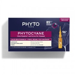 Tratament pentru caderea ocazionala a parului la femei Phytocyane, 12 x 5 ml, Phyto - www.naturasanat.ro