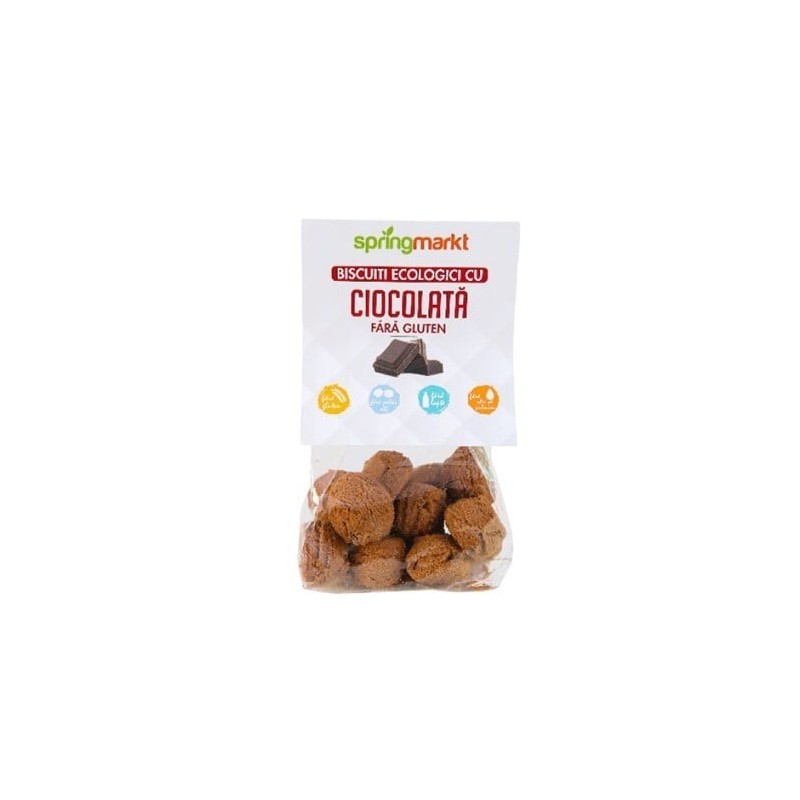 Biscuiti cu Ciocolata fara gluten, 100 g, SpringMarkt - www.naturasanat.ro