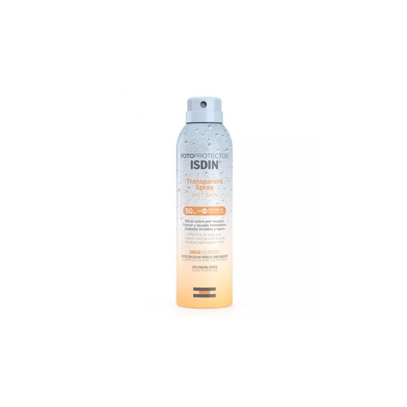 Spray Transparent de Protectie Solara Corp Wet Skin SPF 50, 250 ml, Isdin - www.naturasanat.ro