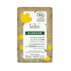 Sapun Bio solid pentru corp si par, 100 g, Klorane Bebe - www.naturasanat.ro