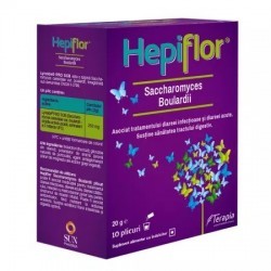 Hepiflor Saccharomyces Boulardii, 10 plicuri  Terapia - www.naturasanat.ro
