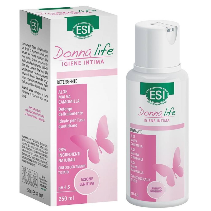 ESI Donna Life Igiena Intima - Soothing Action cu Musetel si Nalba, 250 ml - www.naturasanat.ro