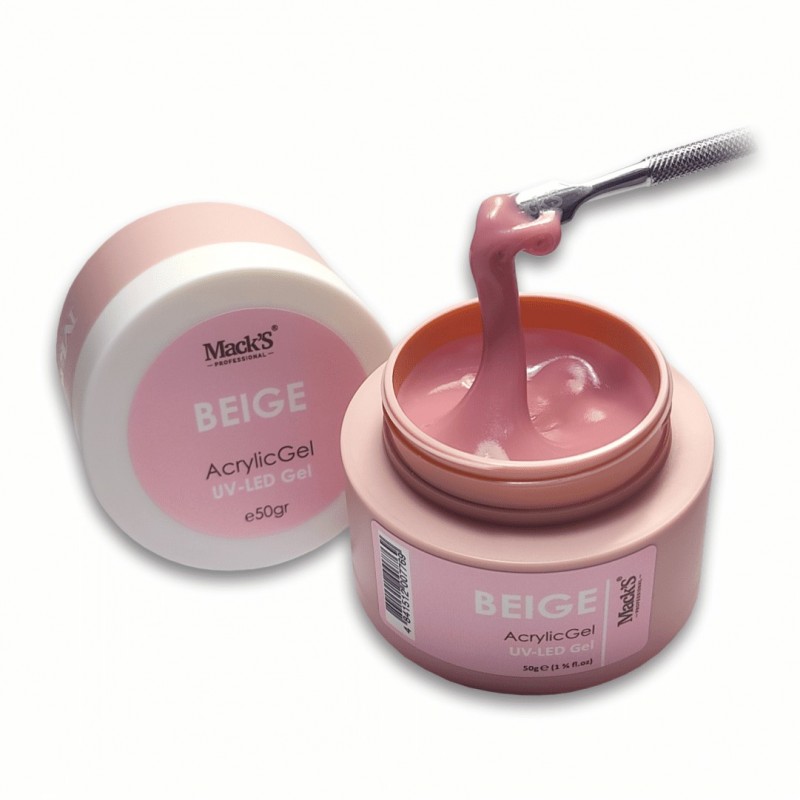 AcrylicGel Beige 50g Macks - M-BEIGE-50 - 0 - www.naturasanat.ro