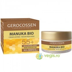 Crema Antirid Riduri Profunde 55+ Manuka Bio 50 ml - Gerocossen - www.naturasanat.ro