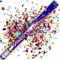 Tun de confeti multicolor...