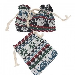 Saculet cadou textil cu...