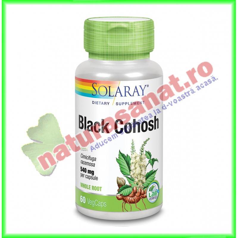 Black Cohosh 540mg 60 capsule vegetale - Solaray - Secom