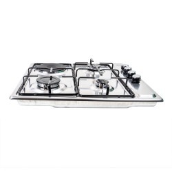 Plita incorporabila, din inox, GPL/GN, 3arzatoare +1 electric de 1000w, aprindere electrica / ZLN 1918 Engros - www.naturasanat.