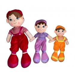 Papusa Baiat En-gros din material textil, muzical in limba romana - www.naturasanat.ro