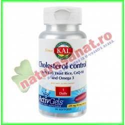 Cholesterol Control with Red Yeast Rice CoQ-10 Omega-3 30 capsule moi (Activ Gels) - KAL (Secom)