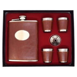 Set Sticla + 4 Pahare Metal...