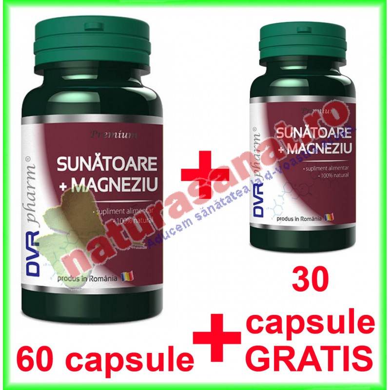 Sunatoare + Magneziu PROMOTIE 60+30 capsule GRATIS - DVR Pharm