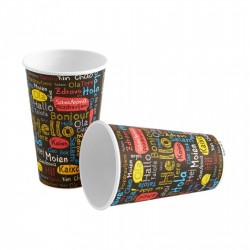 Pahare carton color 12 oz...