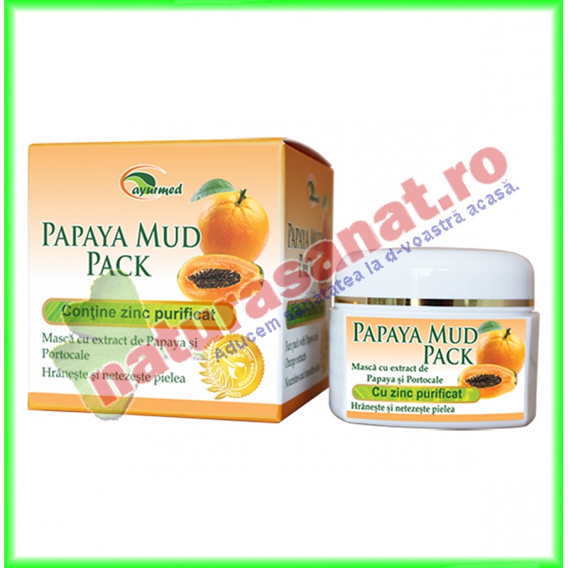 Masca cu extract de Papaya si Portocale (Papaya Mud Pack) 50 g - Star International