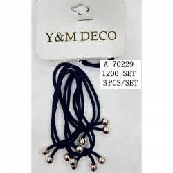 ELASTIC PAR 3 PCS negru...