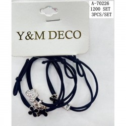 ELASTIC PAR 3 PCS negru...