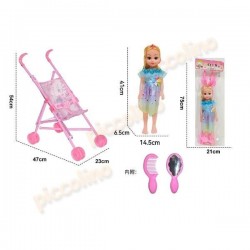 Set carucior cu papusa 45cm...