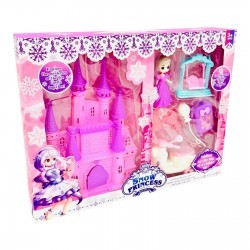 Set cu papusa castel scuter...