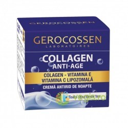 Crema Antirid de Noapte Collagen cu Vitamina E si Vitamina C Lipozomala 50 ml - Gerocossen - www.naturasanat.ro