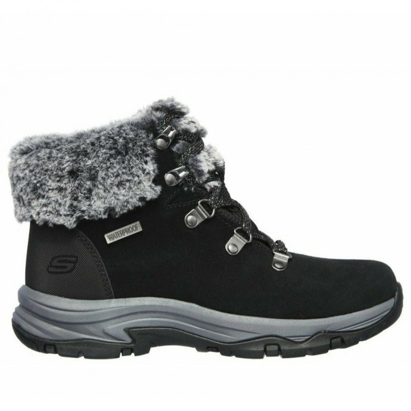 Ghete sport dama Trego Falls Finest WaterProof 167178-BLK negru piele intoarsa - Skechers - www.naturasanat.ro